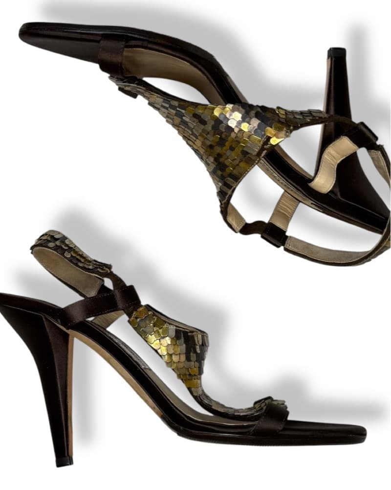 Jimmy Choo Metal Embellished Heels - Image 2