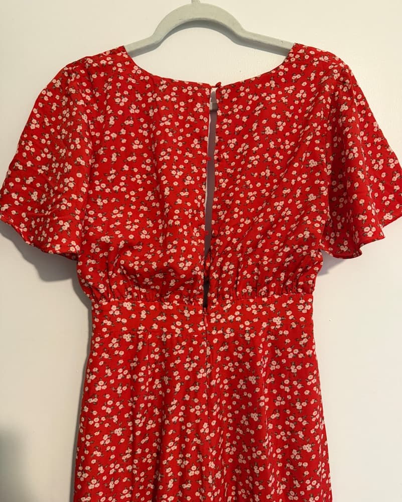 Lulu’s Red Floral Jumpsuit - Image 3