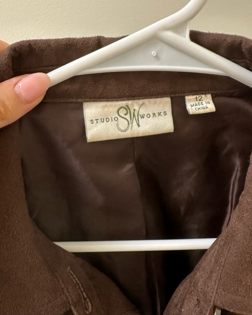 Vintage Brown Suede Jacket - Image 3