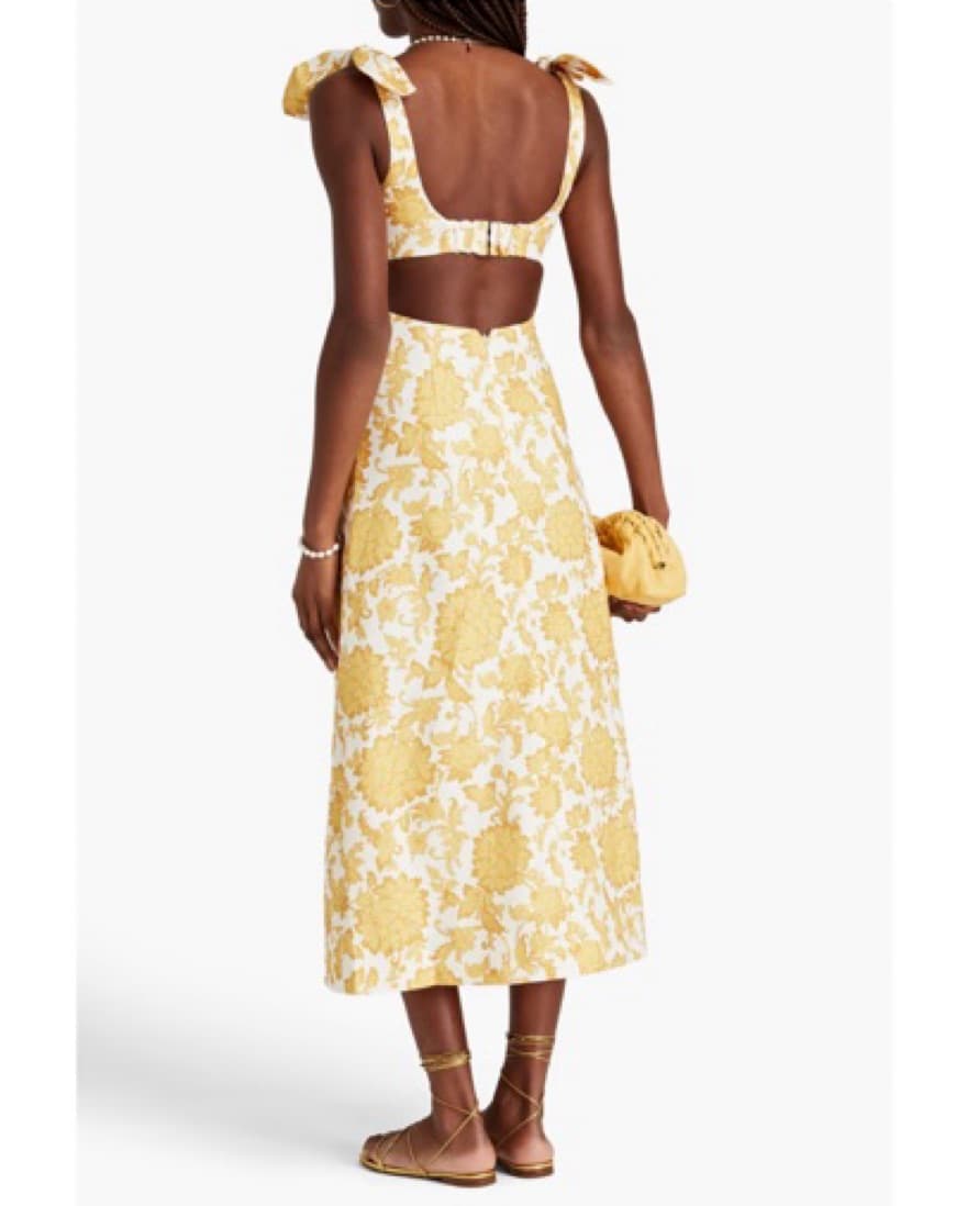 Zimmermann Cutout Floral Midi Yellow - Image 4