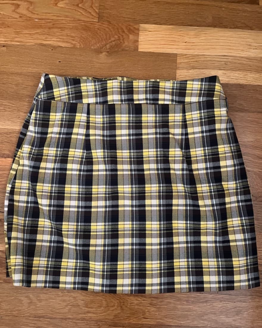 TopShop Yellow plaid Skirt - Image 3