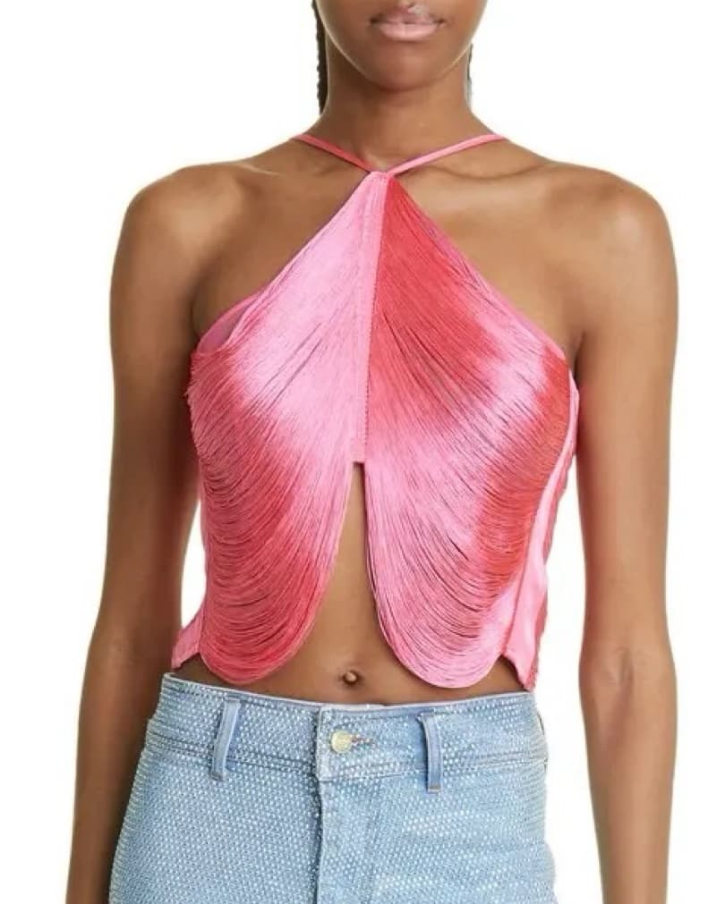 Cult Gaia Pink Fringe Quella Top  - Image 2