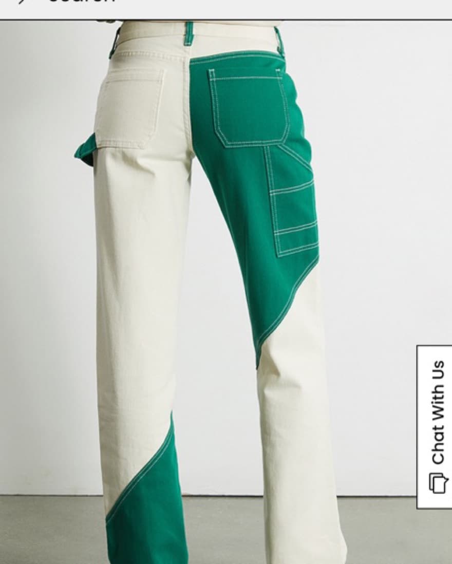 Low Rise Green/White Pants - Image 4