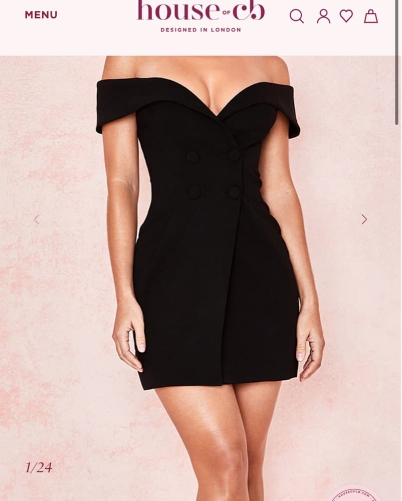 House of CB Dominica Black Tux Dress - Image 2