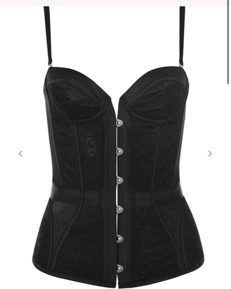 Luxurious Black Lace Boned Corset - Image 1