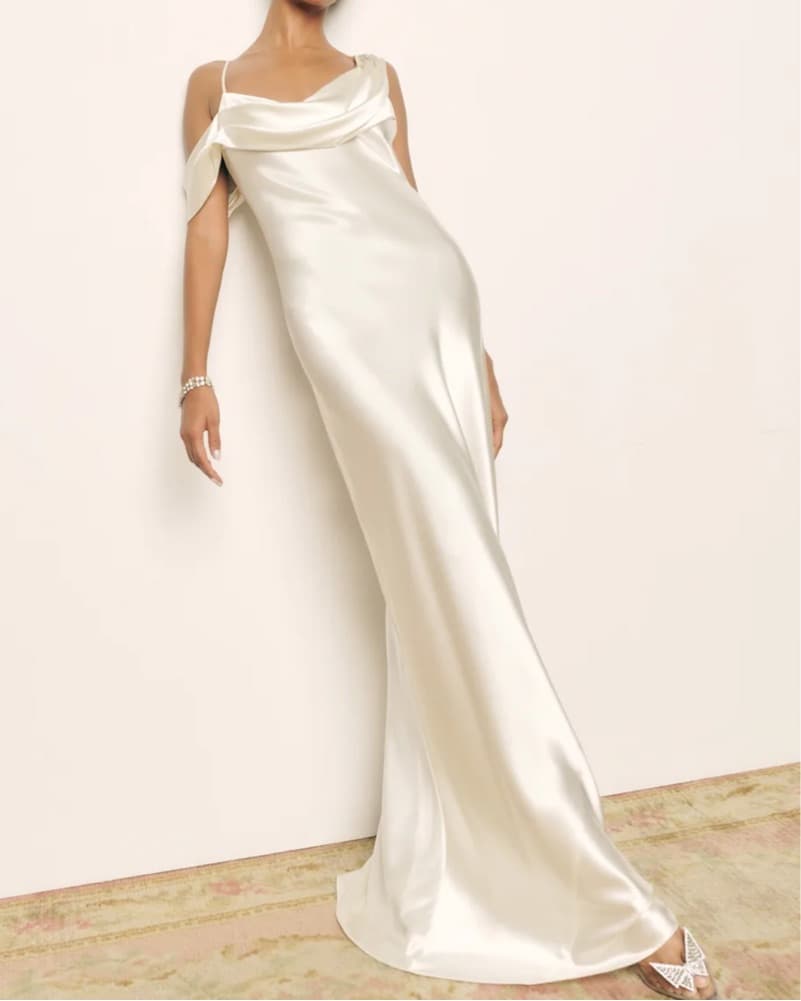 NWT Reformation Ronda Silk Dress - Image 1