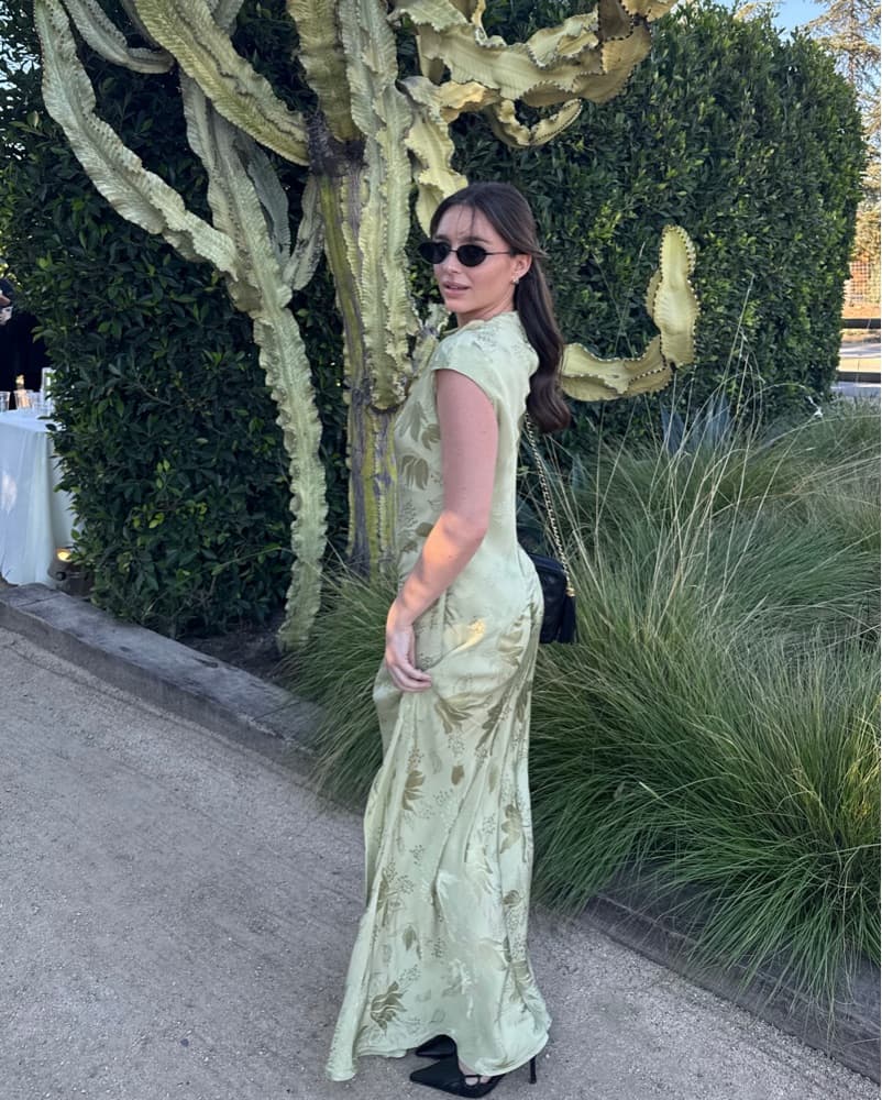 Avalon Maxi Dress in Sage Green - Image 1