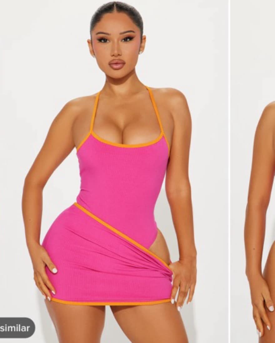 Vibrant Halter Bodycon Mini Set - Image 1