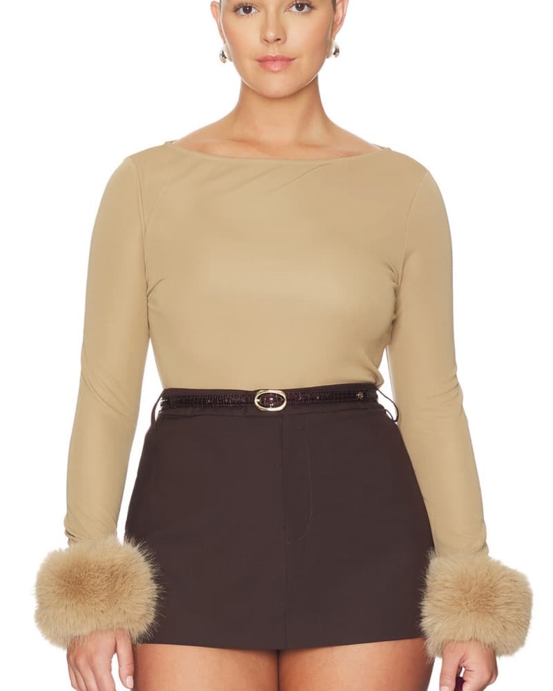L’Academie Top With Fur Cuffs - Image 3