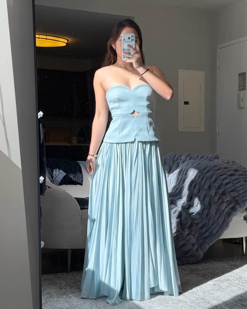 Acler Avonlea Corset Dress Celeste Blue - Image 2