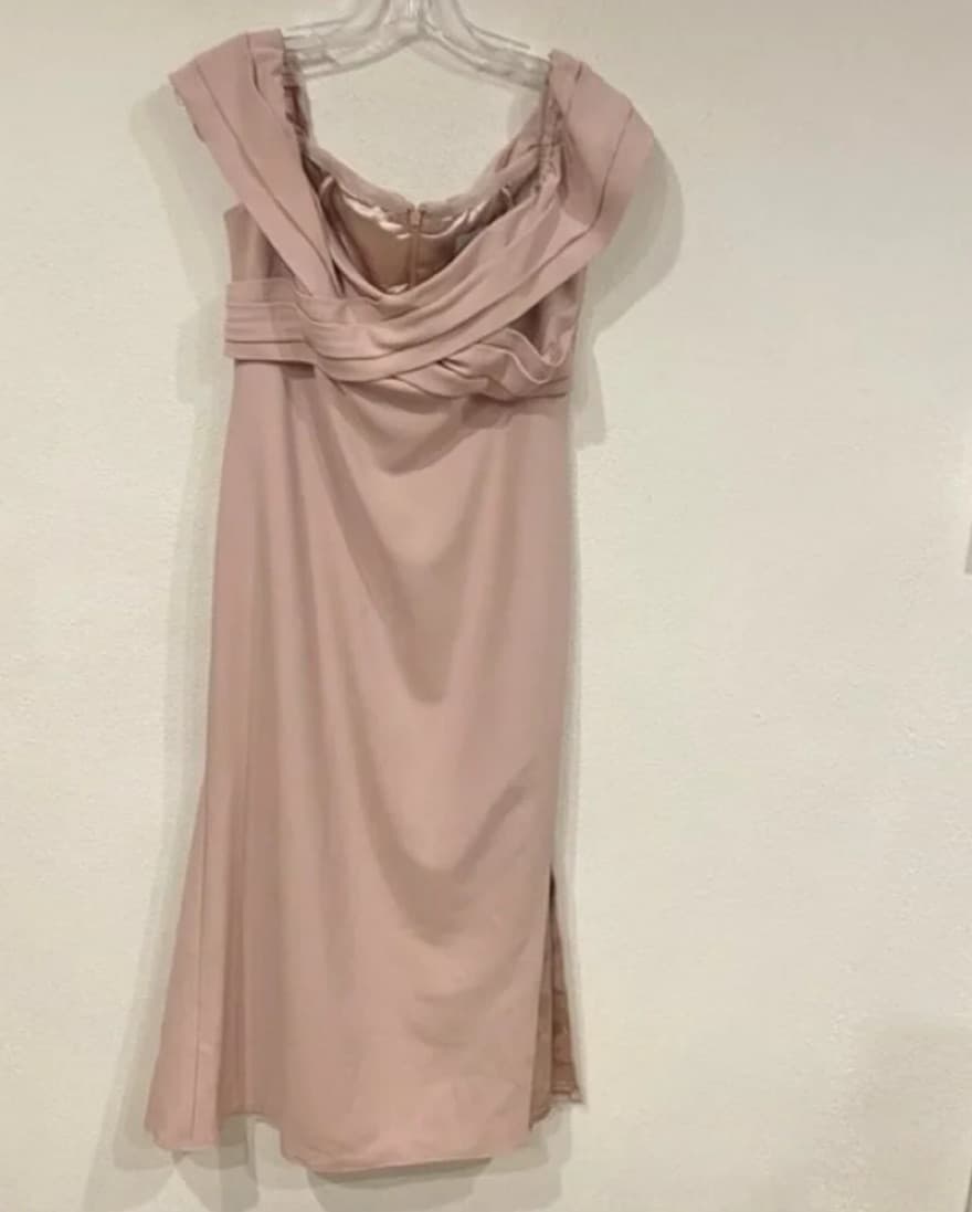 Theia Off the Shoulder Midi Dress Size 1 - Image 1