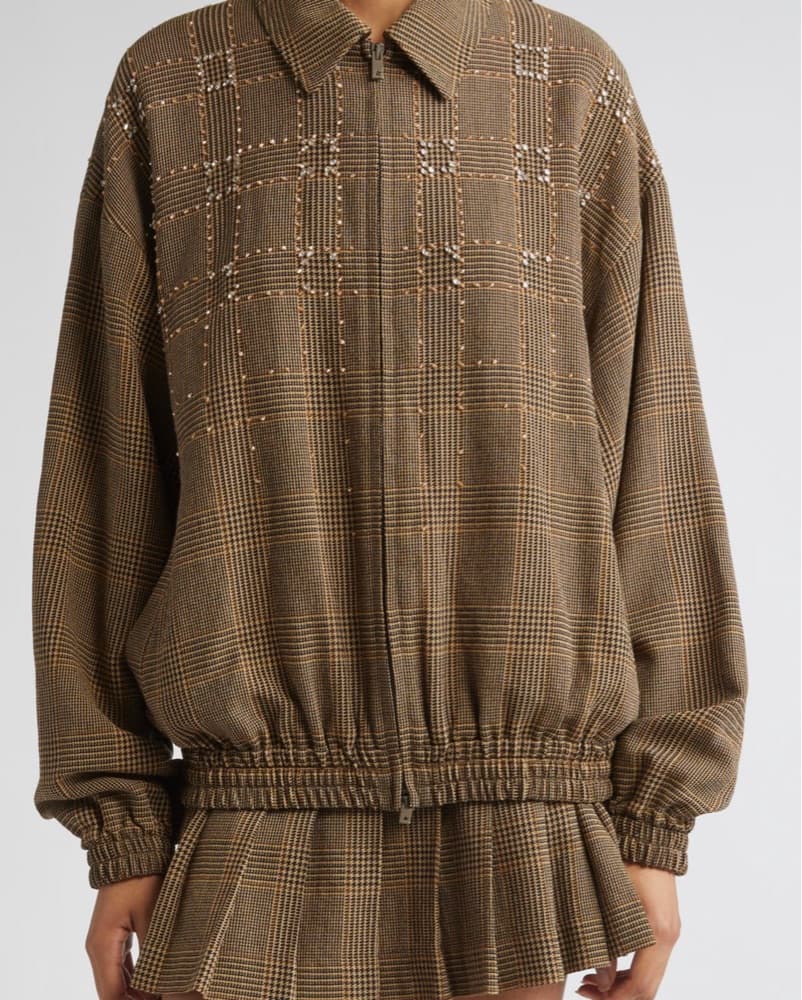 Golden Goose Plaid Bomber And Skirt Set - Image 3