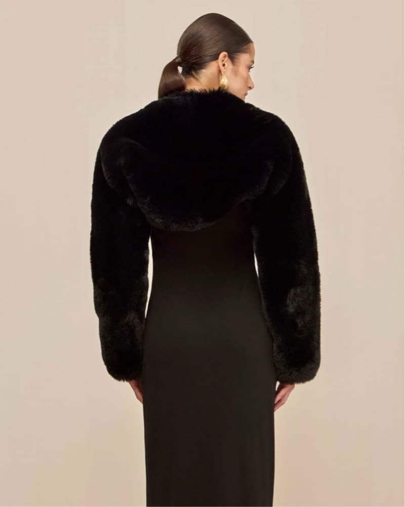 Black Cult Gaia Faux Fur Bentley Jacket - Image 2