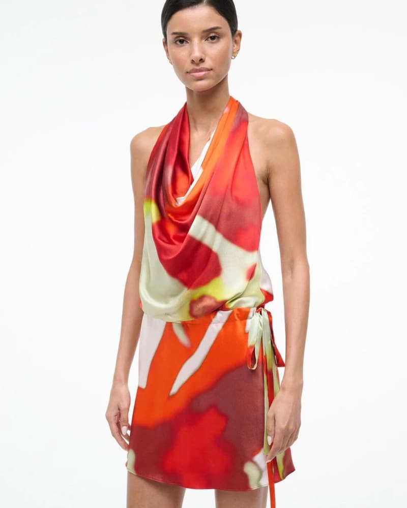 Staud Liora Silk Dress Red Zone  - Image 1