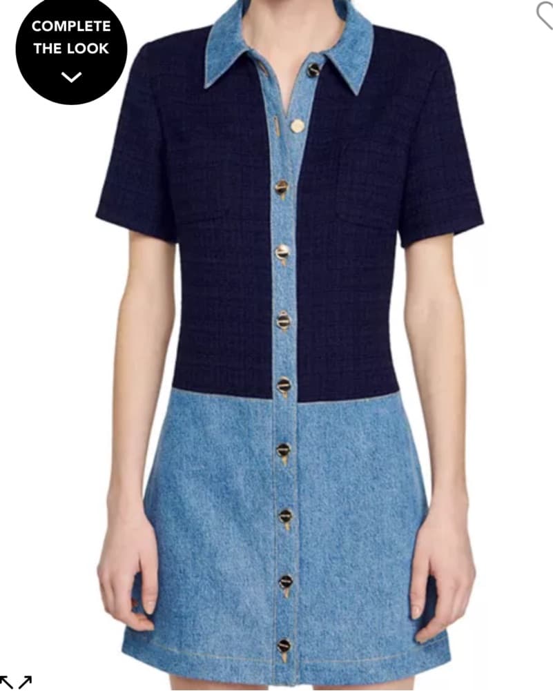 Sandro Never Worn Denim Mini - Image 2