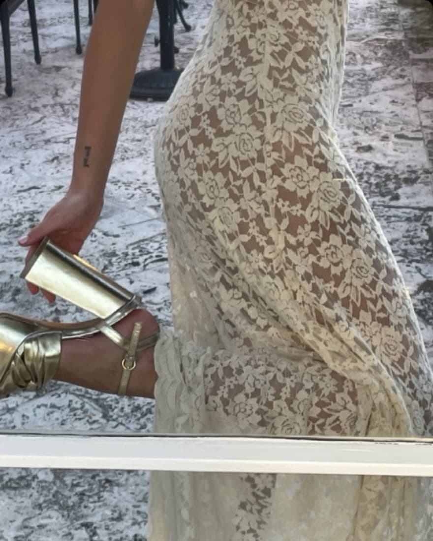 Gold Platform Heels - Image 1