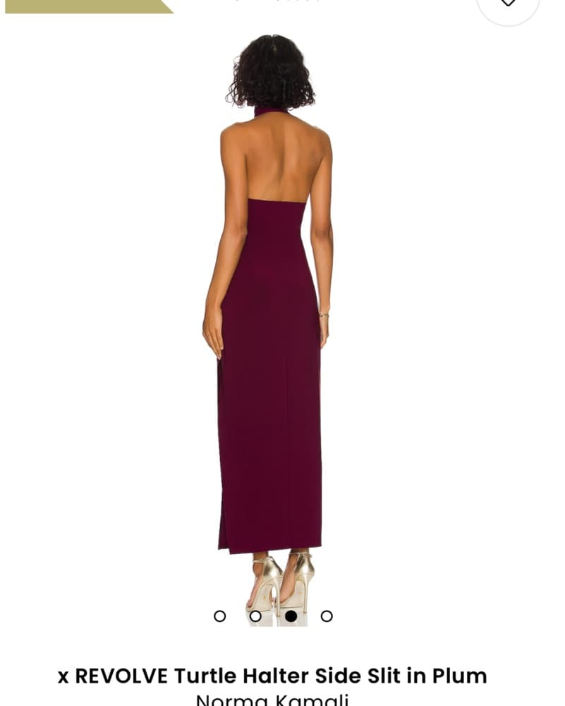 Norma Kamali Turtle Halter Side Slit - Image 3