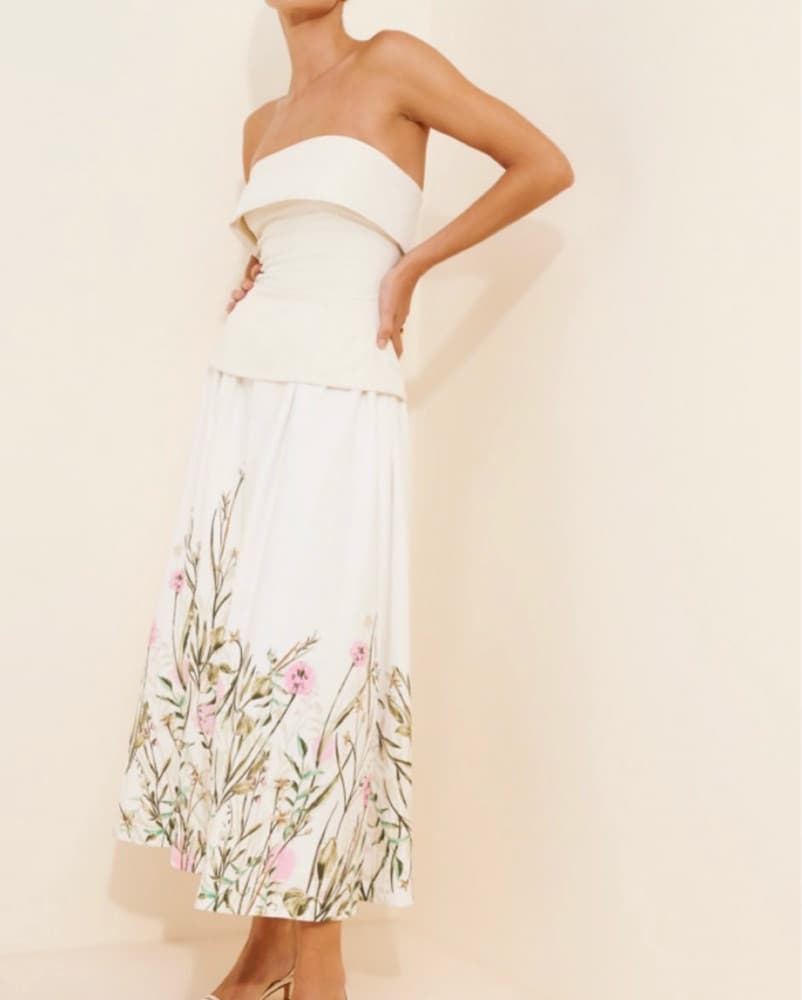 Elegant Floral Midi Dress - Image 2