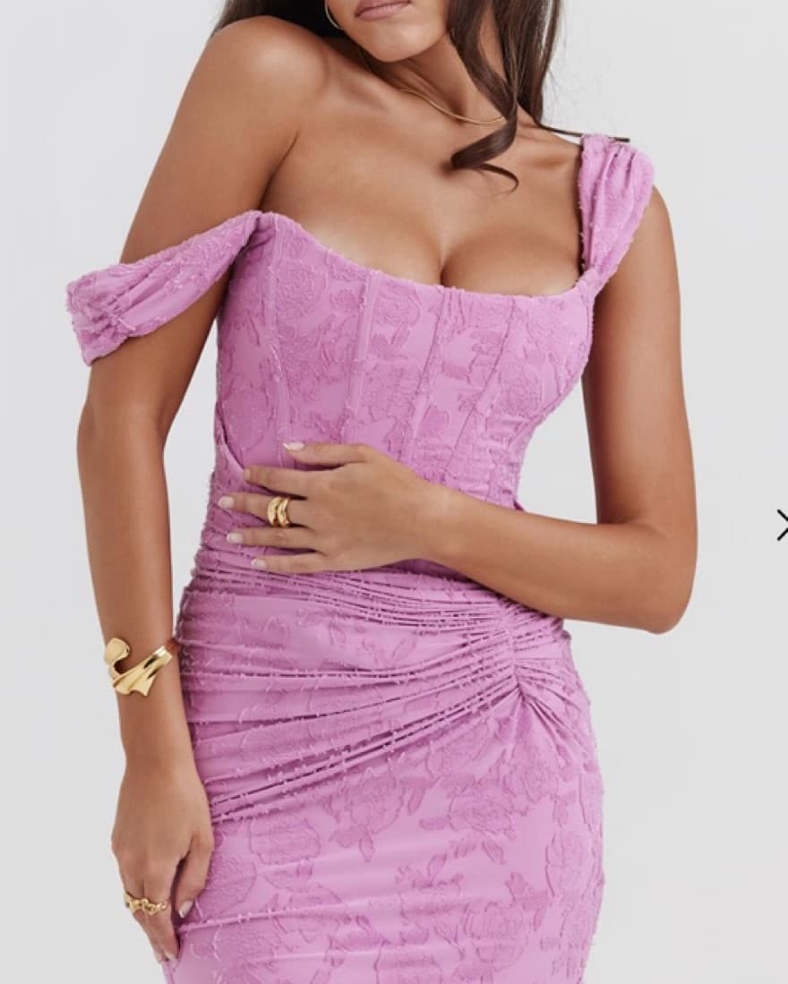 House Of CB Pink Cesca Midi Dress - Image 3