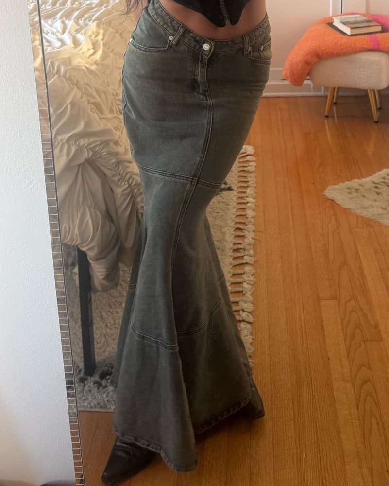 Denim Maxi Skirt - Image 2