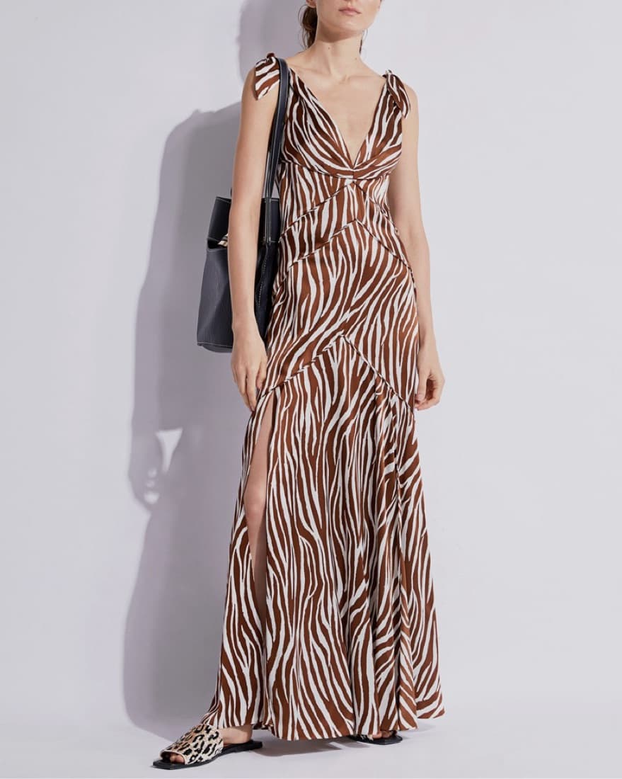 DVF Silk Zebra Gown - Image 1