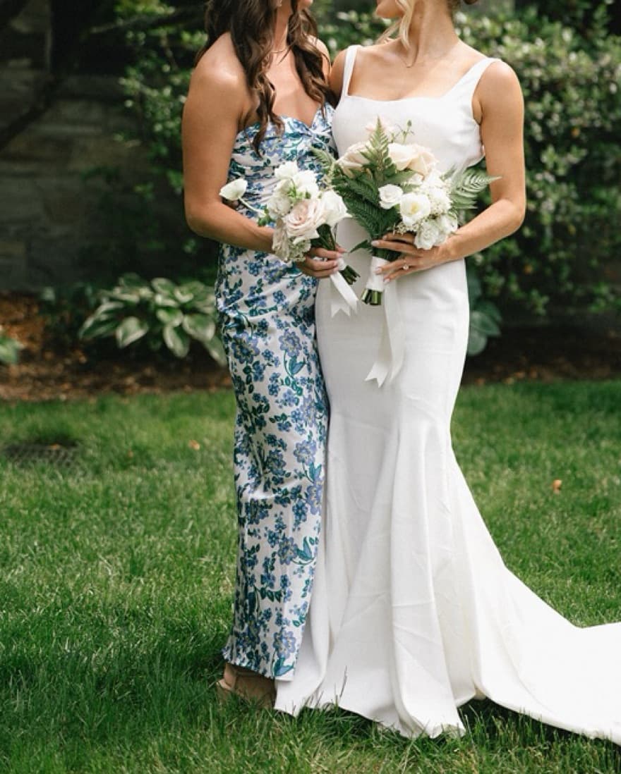 Long Floral Blue Dress - Image 2