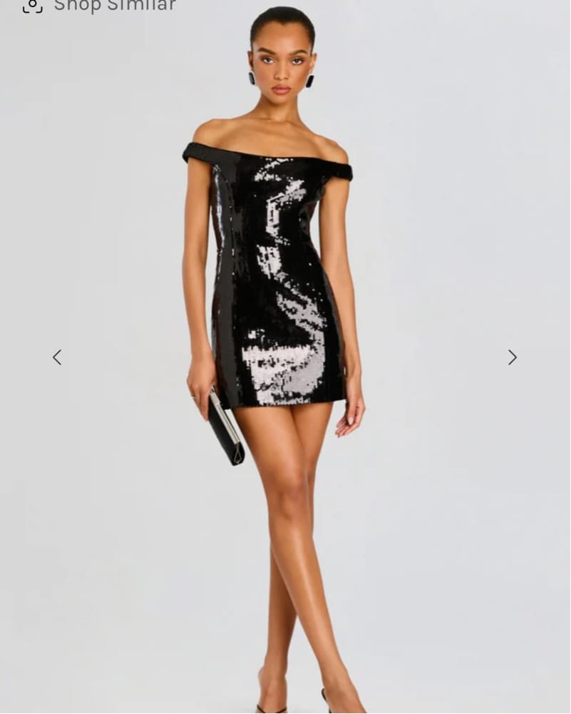 Retrofete Mini Sequin Dress - Image 2