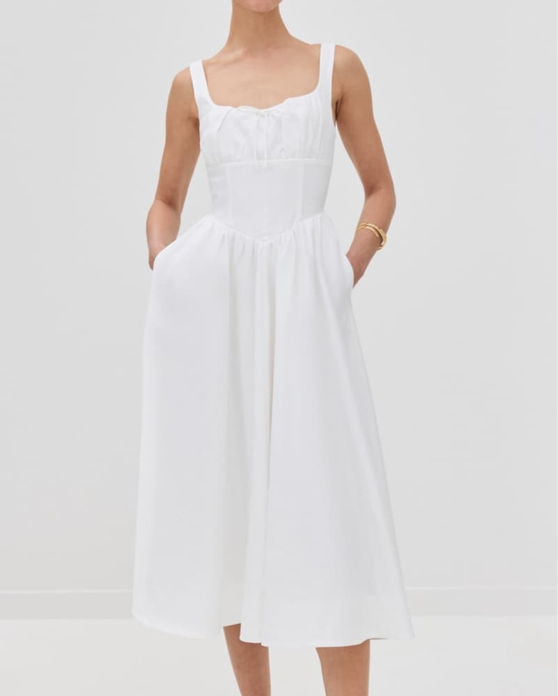 Reformation White Linen Dress - Image 1