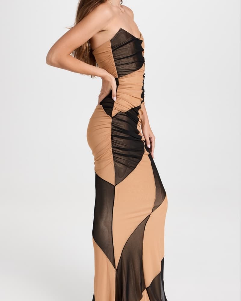 Retrofête Checkered Gown - Image 4
