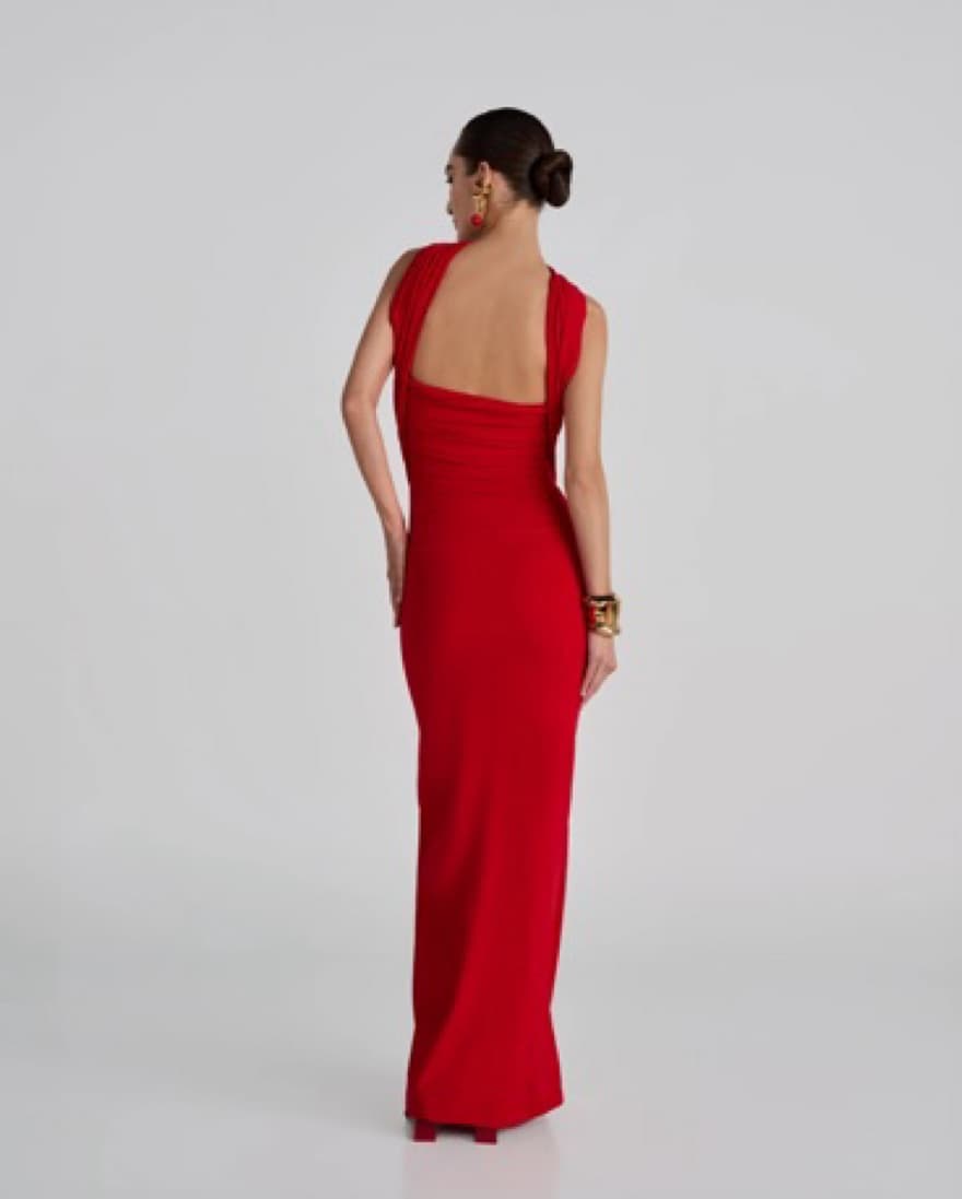 Maygel Coronel Red Mulett Dress - Image 5