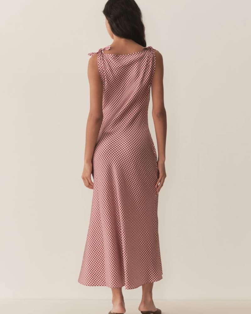 Doen Red Gingham Maxi Dress - Image 4