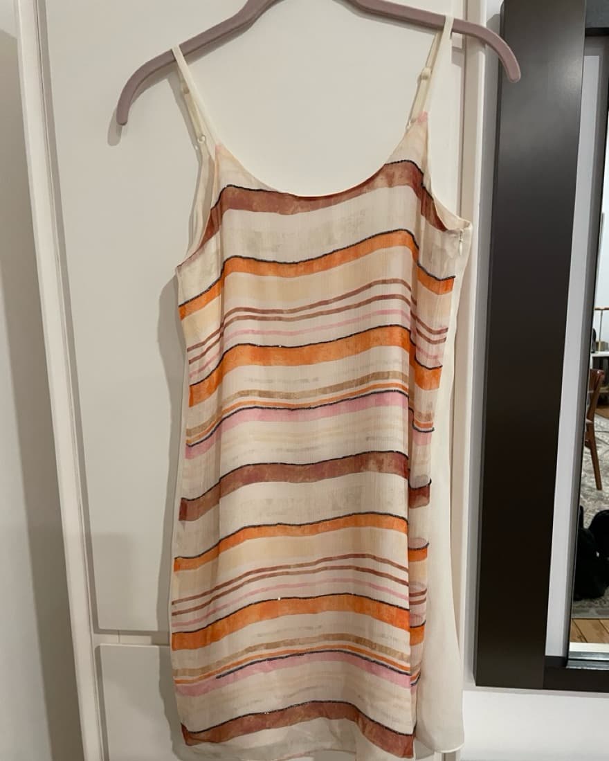 Silk and Beaded Dress - Image 1