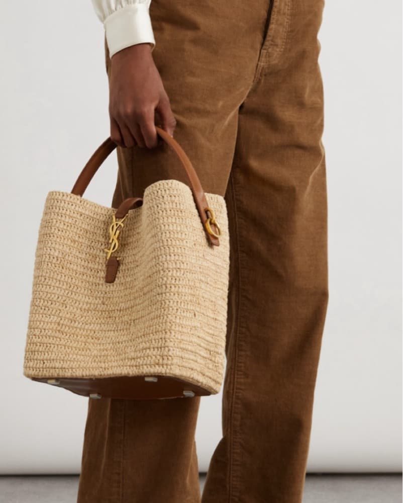 YSL Le 37 Raffia Bucket Bag - Image 2