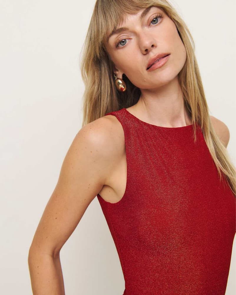 Red Reformation Dress - Image 3