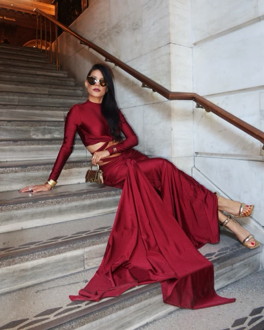 Burgundy Two Piece Set - Image 4