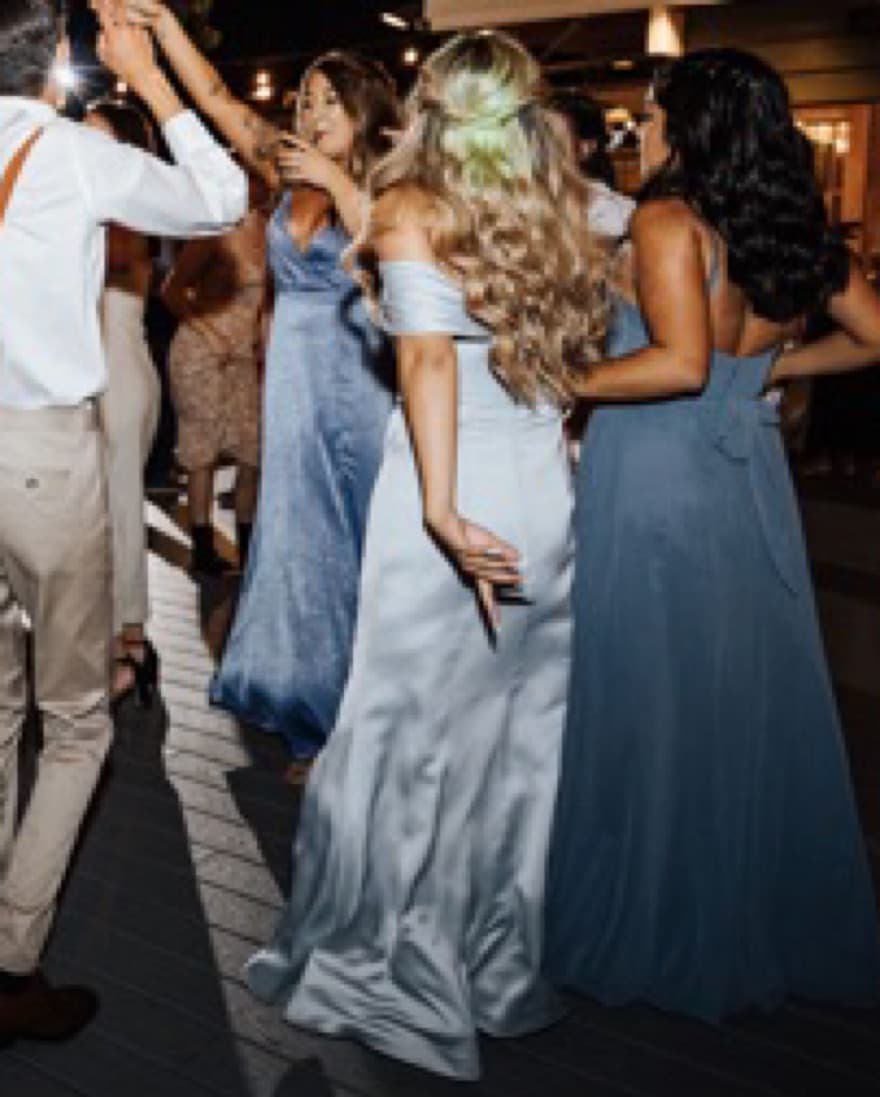 Light Blue Bridesmaid Dress - Image 4