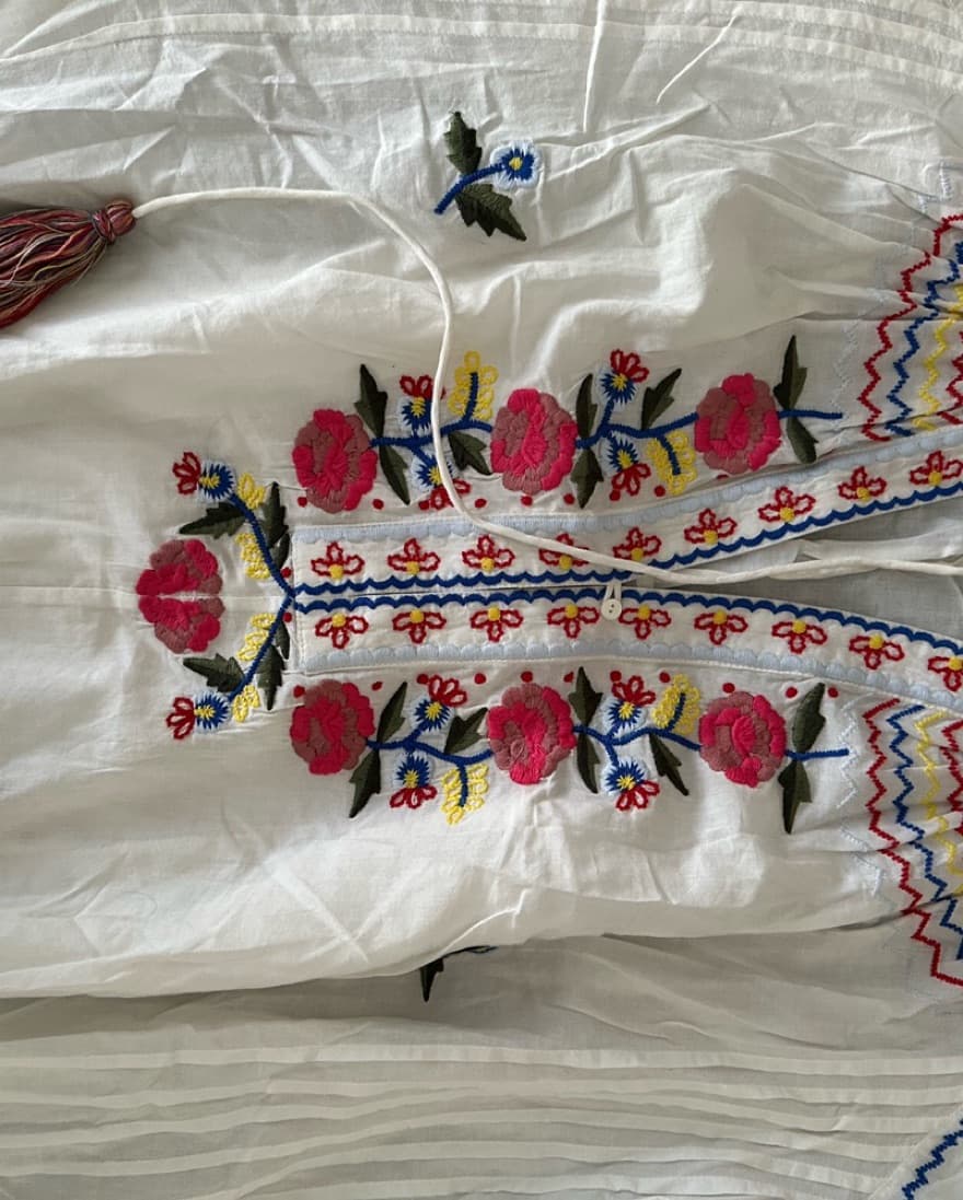 French connection Edessa Cotton Folk Dre - Image 4