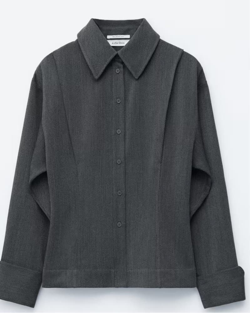 Tapered Wool Shirt And Other Stories - Image 5