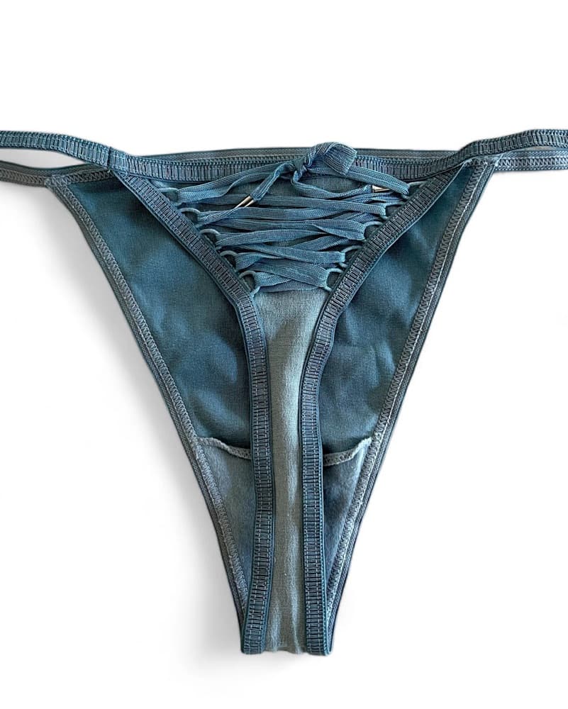 Dior Admit Lace-Up Bralette & Thong - Image 3