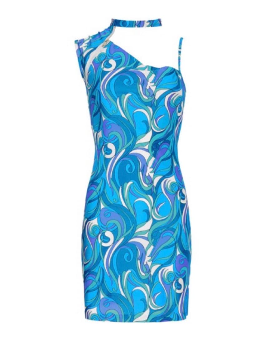 Coperni Patterned One-Shoulder Dress - Image 5