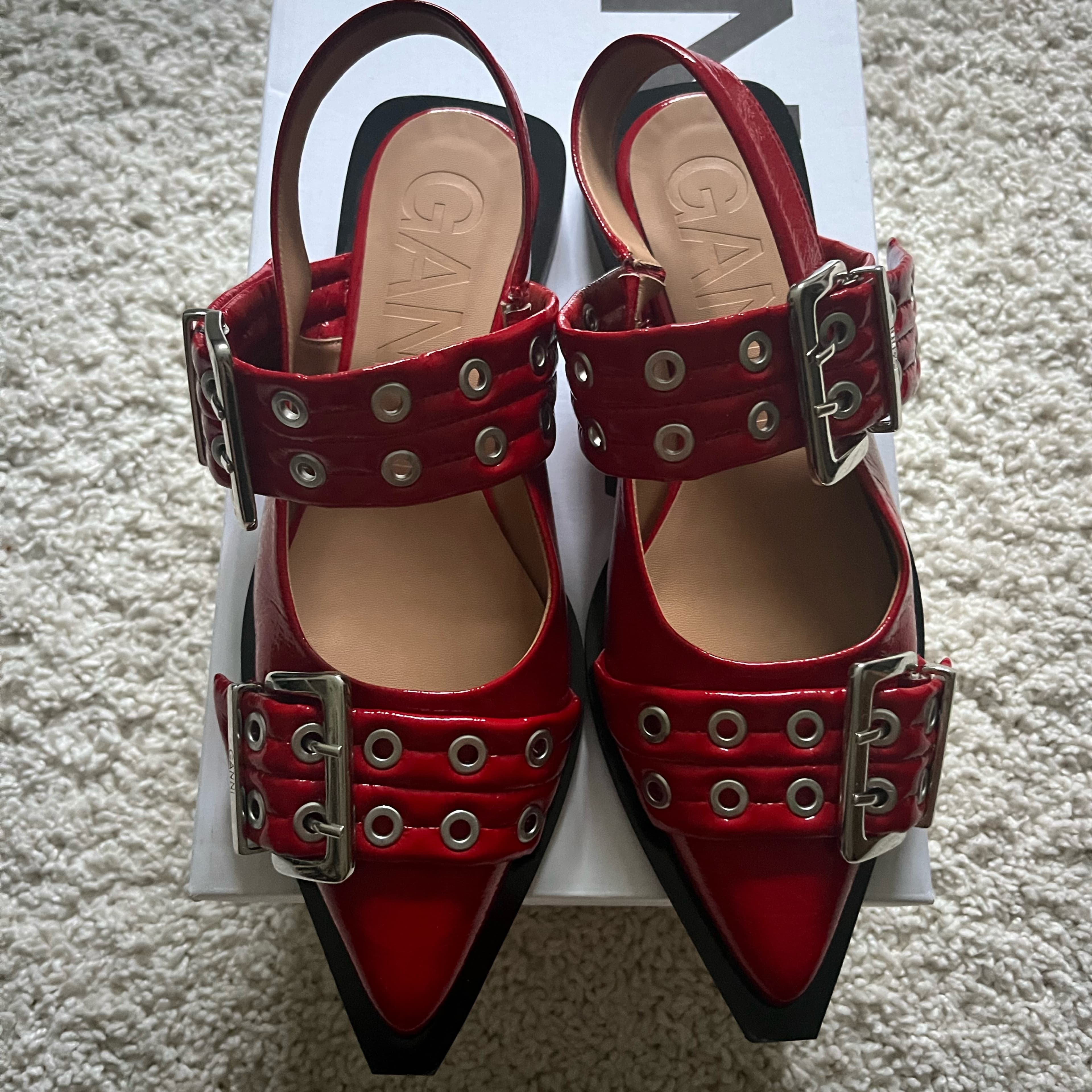 brand new red ganni shoes - Image 1