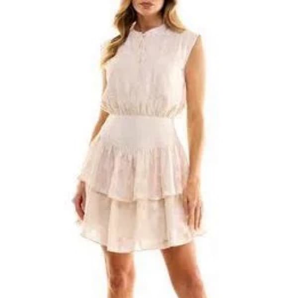 Socialite Ivory Ruffle Dress - Image 1
