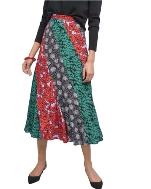 Vibrant Floral Midi Skirt - Image 3