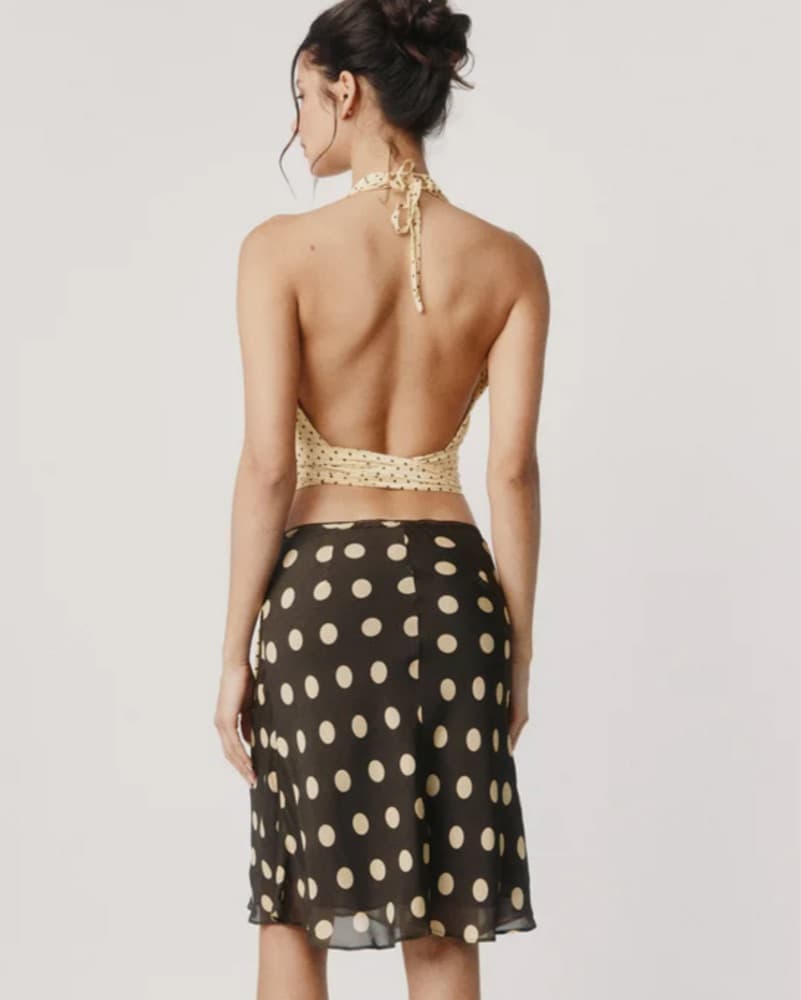 With Jean Yellow Polka Dot Halter - Image 5