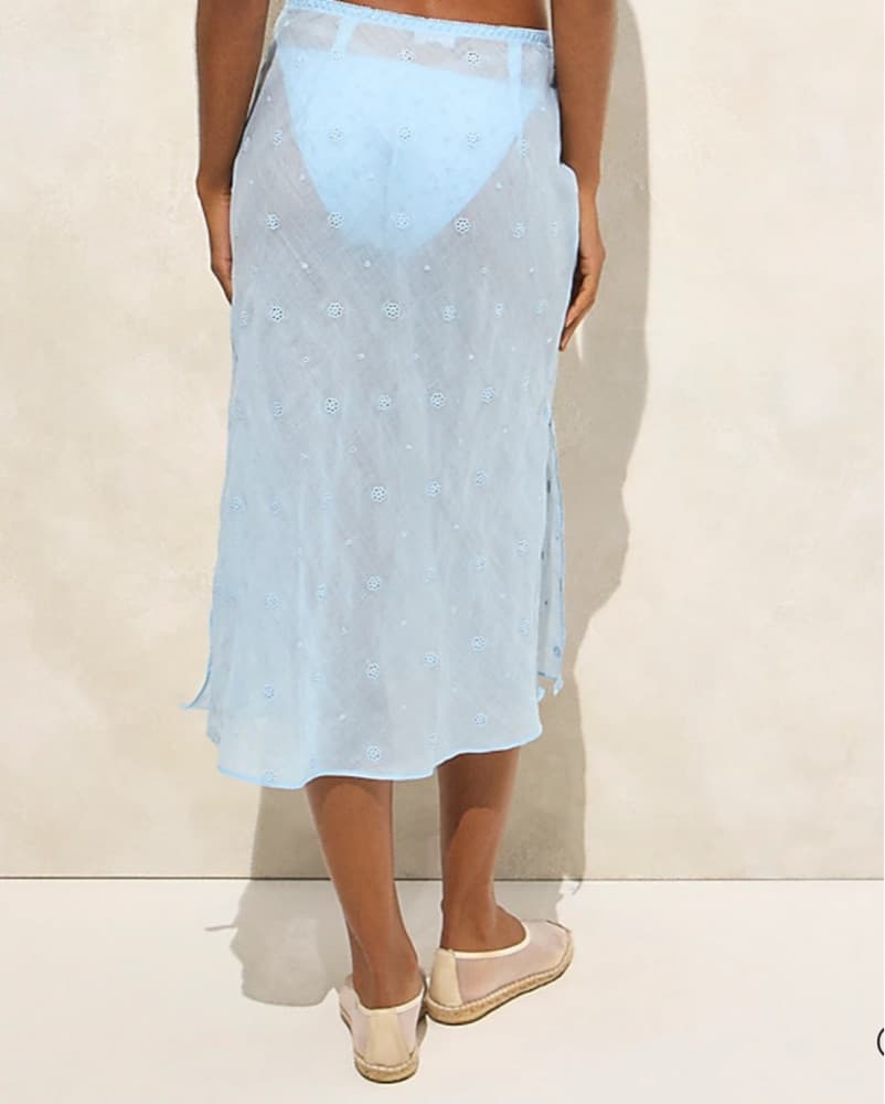 J Crew Eyelet slip skirt in Ramie - Image 3