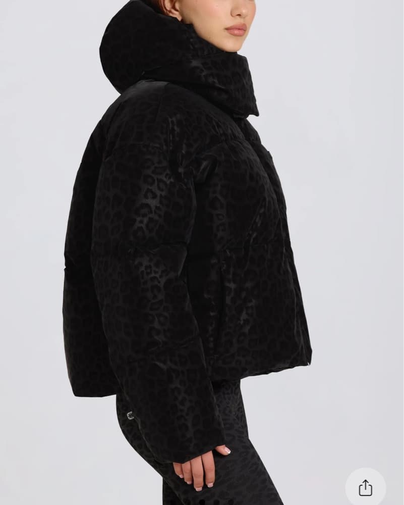 Bo+tee Leopard Black Puffer Jacket  - Image 3