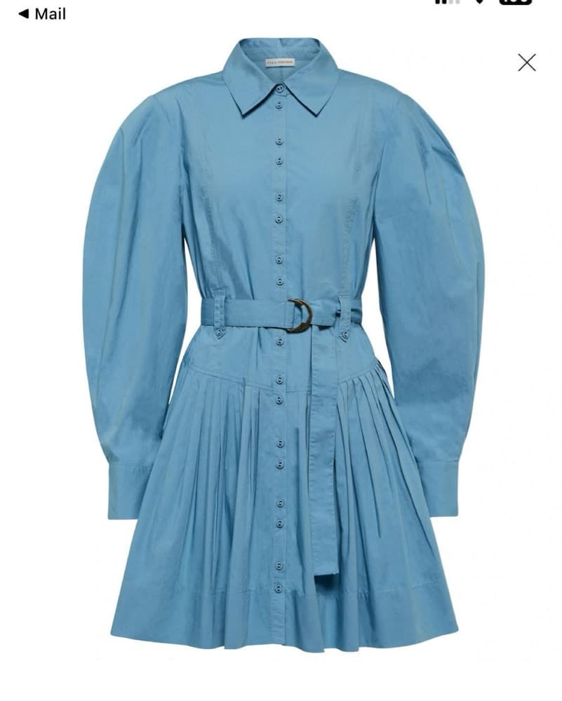 Ulla Johnson Blue Mini Dress - Image 2