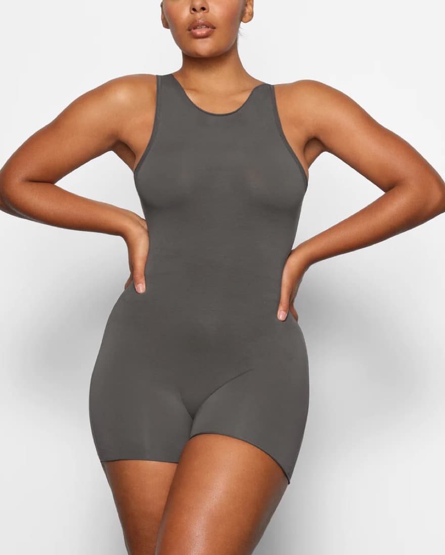 Skims Raw edge Grey Onesie - Image 4