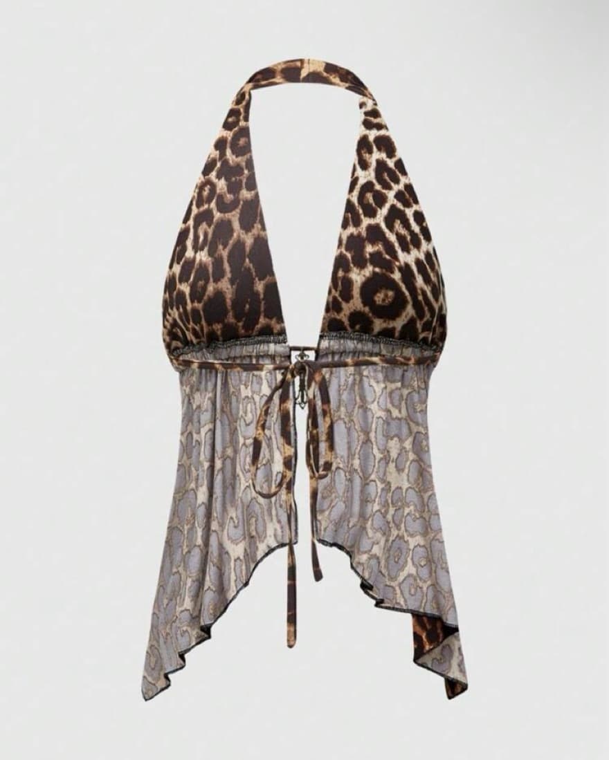 Punk Y2K  top with cross pendant - Image 2