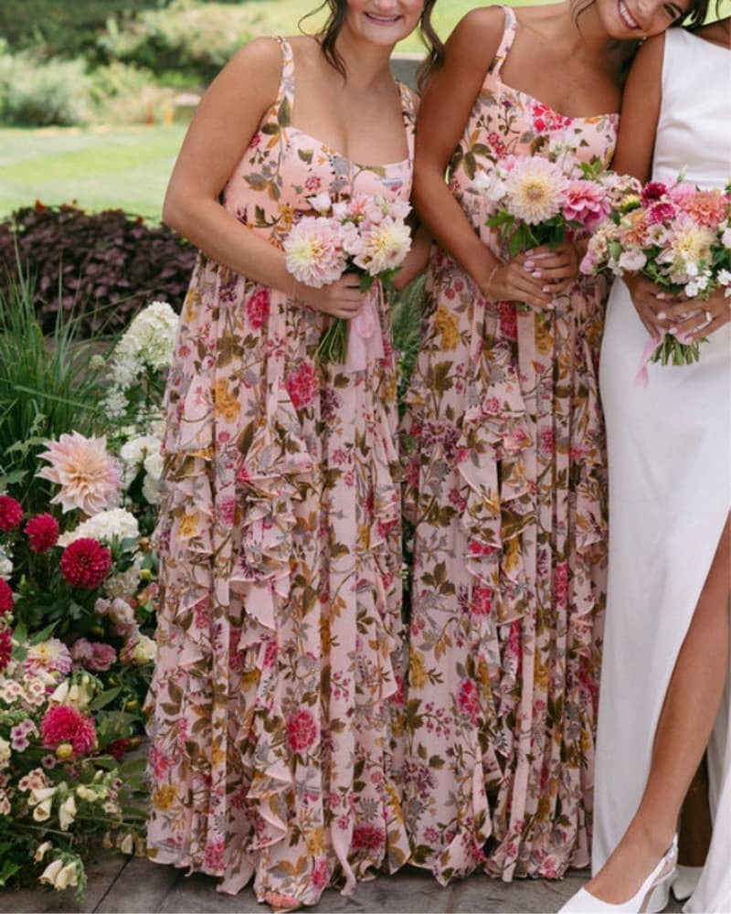 Cinq A Sept Floral Ruffle Maxi Dressp - Image 1